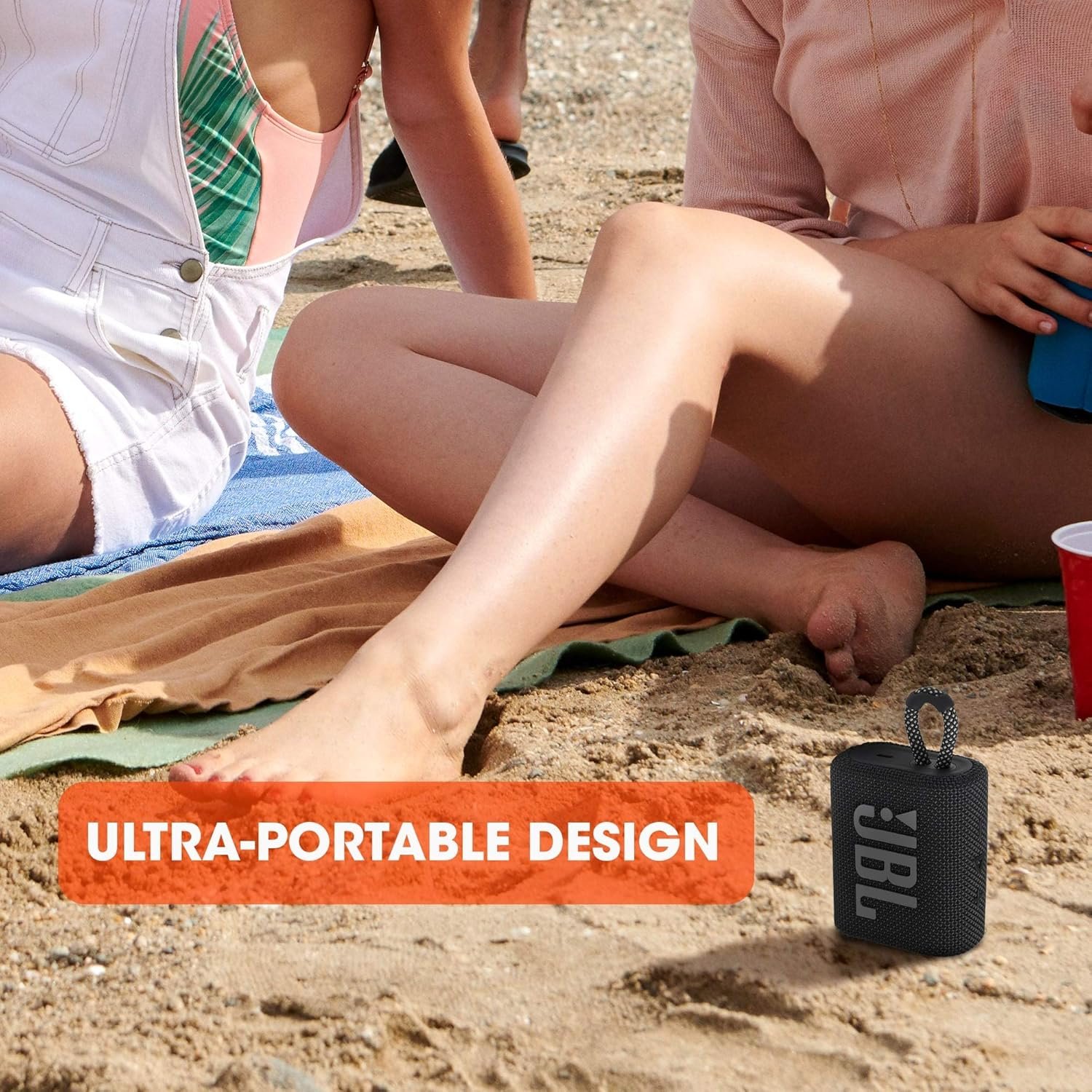 JBL Go 3 Wireless Portable Bluetooth Mini Speaker, Small Speaker with Pro Sound, Vibrant Colors with Rugged Fabric Design, Lightweight IP67 Waterproof, Type C Interface (Without Mic, Black) - View 7